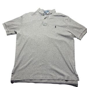 Vintage Polo Ralph Lauren Mens Large Gray Short Sleeve Polo Shirt Classic 90s